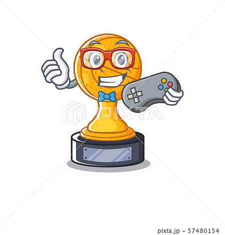 Gamer basketball trophy character shaped on cartoon 57480154