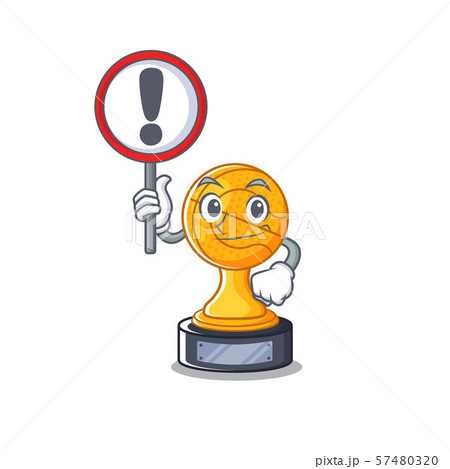 With sign basketball trophy isolated in the mascot 57480320