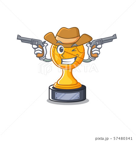 Cowboy basketball trophy isolated in the mascot Cowboy basketball trophy isolated in the mascot 57480341