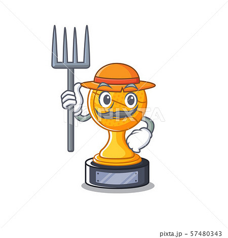 Farmer basketball trophy isolated in the mascot Farmer basketball trophy isolated in the mascot 57480343