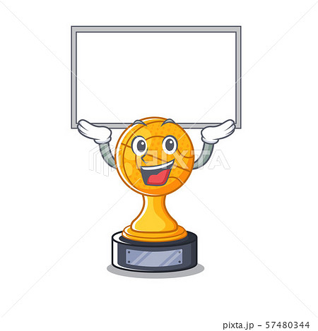 Up board basketball trophy isolated in the mascot Up board basketball trophy isolated in the mascot 57480344
