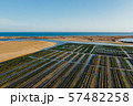 Oyster growing near Lagos, Algarve, Portugal aerial drone view 57482258