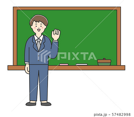 黒板と男性 57482998