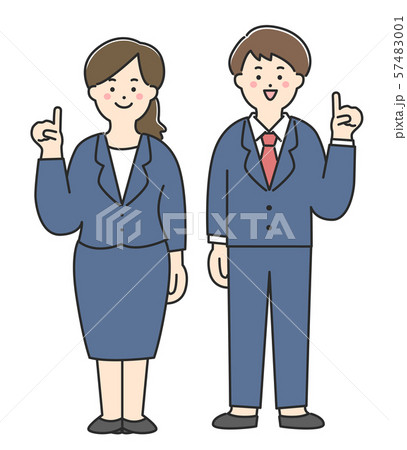 スーツを着た男女 57483001