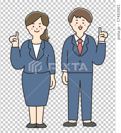スーツを着た男女 57483001