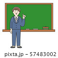 黒板と男性 57483002