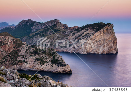 Hills near Cap Formentor in sunrise, Mallorca 57483343