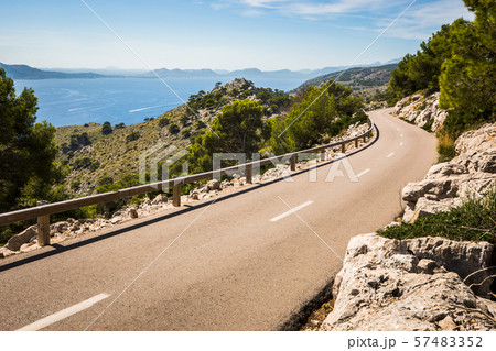 Narrow road to Cap Formentor, Mallorca 57483352