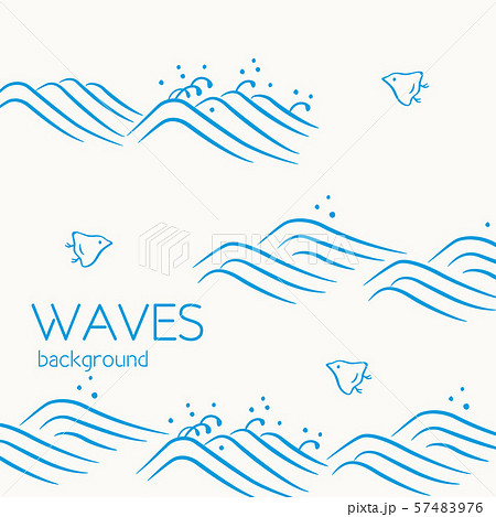 波模様 背景のイラスト素材