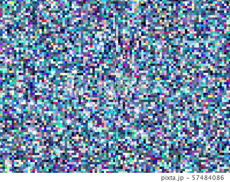 Glitch shapes. Vector abstract contemporary background made of colorful pixel mosaic. Element of 57484086