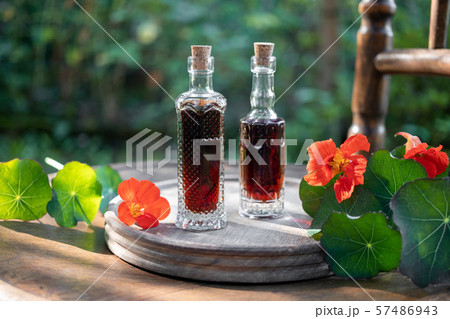 Nasturtium tincture with fresh Tropaeolum majus 57486943