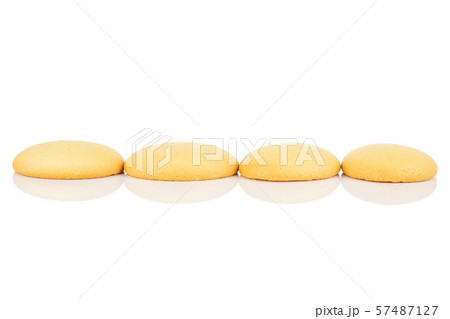 Sweet sponge biscuit isolated on white Sweet sponge biscuit isolated on white 57487127