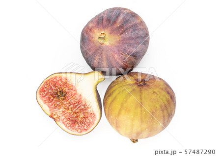 Fresh fig fruit isolated on white Fresh fig fruit isolated on white 57487290