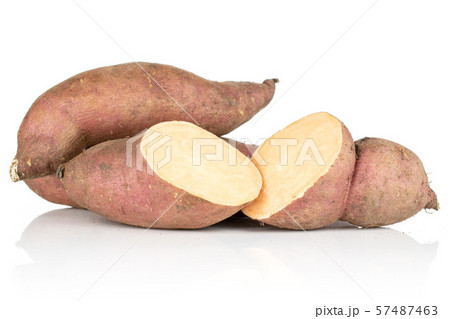 Fresh sweet potato isolated on white 57487463