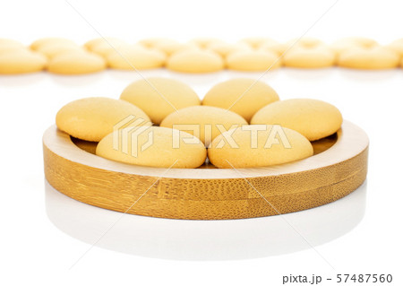 Sweet sponge biscuit isolated on white Sweet sponge biscuit isolated on white 57487560