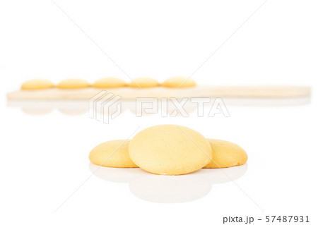 Sweet sponge biscuit isolated on white 57487931