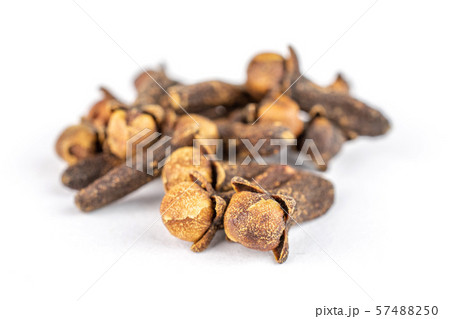 Dry brown clove isolated on white Dry brown clove isolated on white 57488250
