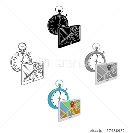 Delivery on time to the destination. Logistics and delivery single icon in cartoon,black style 57488972