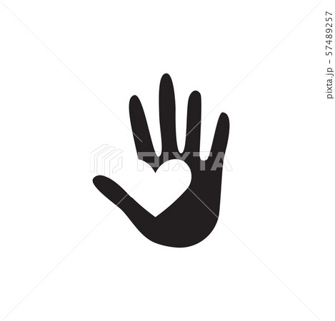 Palm hand graphic design template vector isolated 57489257