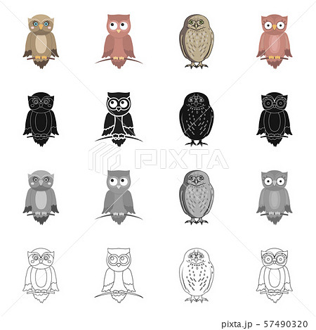 Isolated object of animal and tattoo icon. Collection of animal and wild vector icon for stock. 57490320