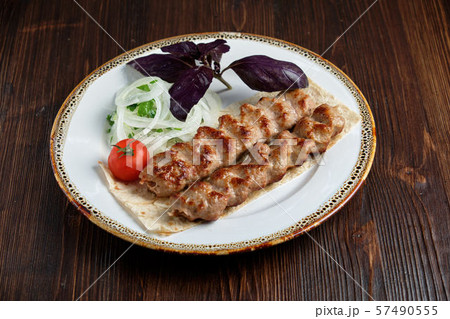 meat dish lula kebab meat dish lula kebab 57490555
