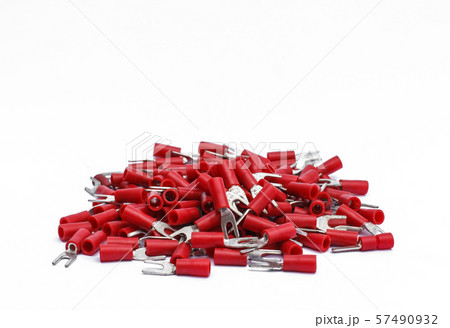 Cable terminals isolated on a white background Cable terminals isolated on a white background 57490932