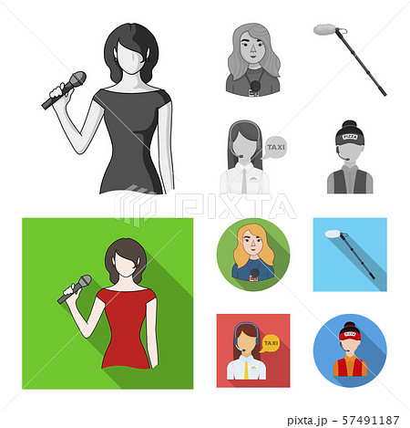 Vector design of karaoke and music icon. Set of karaoke and club stock symbol for web. 57491187