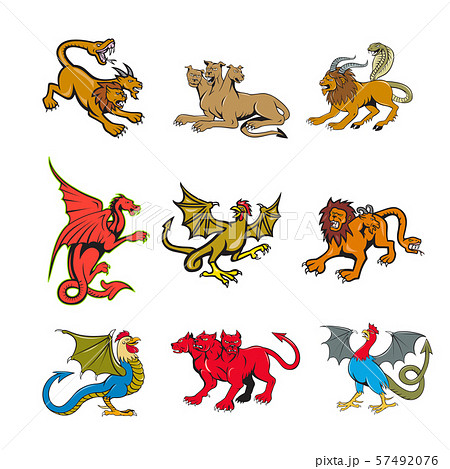 Mythical Creature Mascot Set Mythical Creature Mascot Set 57492076