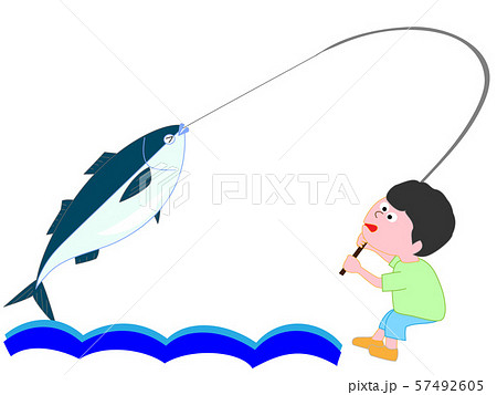 釣りをする子供 57492605