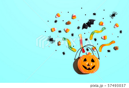 Halloween pumpkin with decorations Halloween pumpkin with decorations 57493037