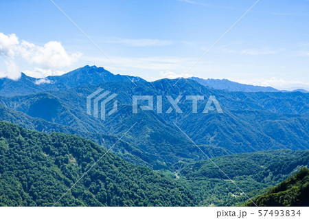 雨飾山登山 （登山道から高妻山方面を望む） 57493834