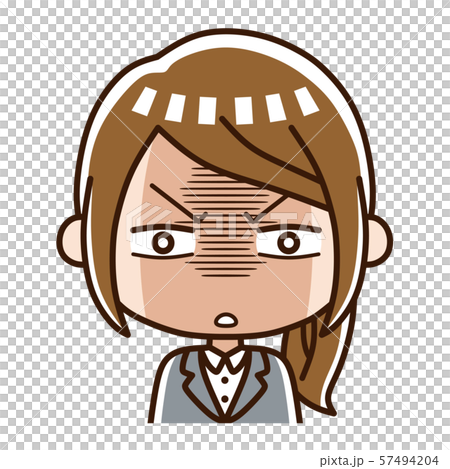 ビジネスウーマン　表情　疑う 57494204