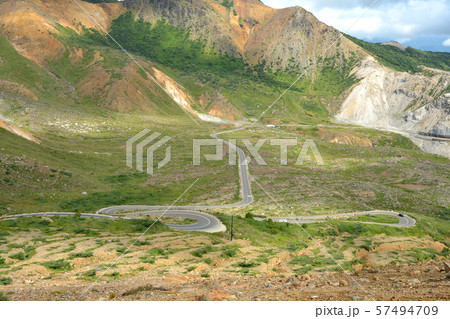 夏の磐梯吾妻スカイライン風景 夏の磐梯吾妻スカイライン風景 57494709