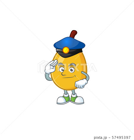 Police fruit loquat fresh mascot character shape 57495397