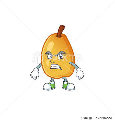 Scream sweet fragrant pear cartoon on white background Scream sweet fragrant pear cartoon on white background 57496228
