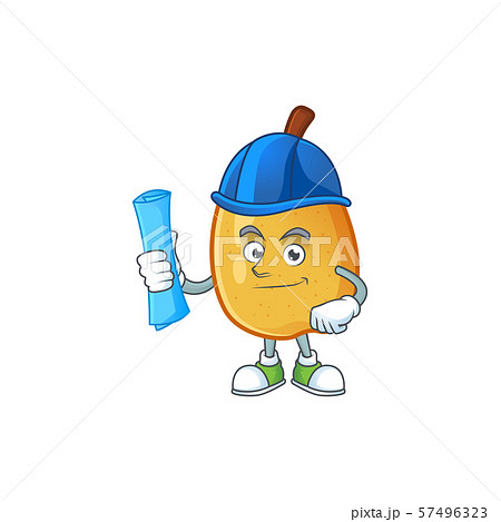 Architect sweet fragrant pear cartoon on white background 57496323