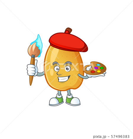 Painter fragrant pear in cartoon character style Painter fragrant pear in cartoon character style 57496383