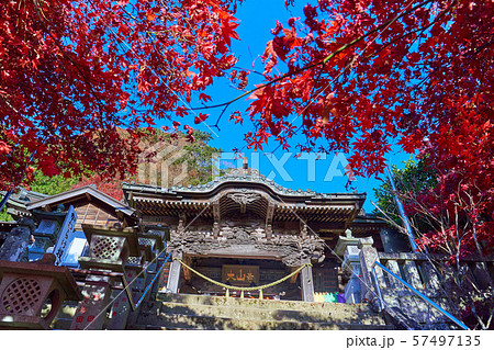 神奈川県伊勢原市の雨降山大山寺(あぶりさんおおやまでら)の本堂 神奈川県伊勢原市の雨降山大山寺(あぶりさんおおやまでら)の本堂 57497135