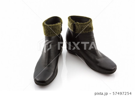 Black Fluffy woolly warm boots. 57497254