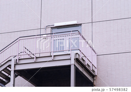 Building Emergency Exit with metal iron stairway 57498382
