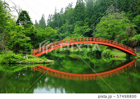 東北地方　秋田県　横手市　横手公園　太鼓橋 57498800