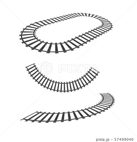 Train tracks vector icon design 57499040
