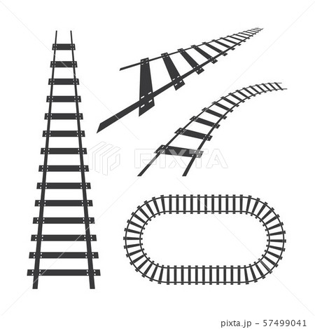 Train tracks vector icon design 57499041