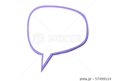 Speech bubble as a cloud with violet border 57499114