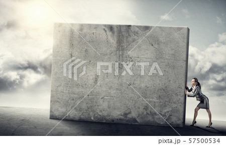 Blank concrete banner Blank concrete banner 57500534