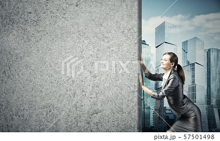 Blank concrete banner 57501498