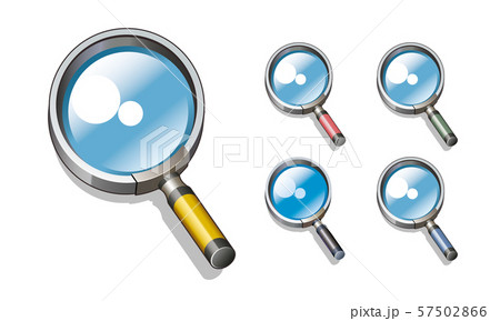 虫眼鏡のイラスト素材