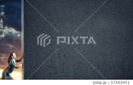 Blank concrete banner 57503451