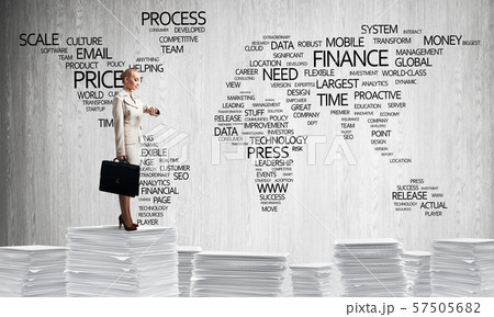 Successful confident business woman in suit. 57505682