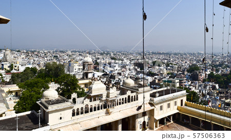 The beautiful panoramic landscape Aerial view of Udaipur City skyline. The beautiful panoramic landscape Aerial view of Udaipur City skyline. 57506363